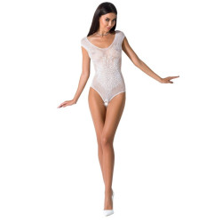 Passion - Femme Bs064 Bodystocking Blanc Taille Unique